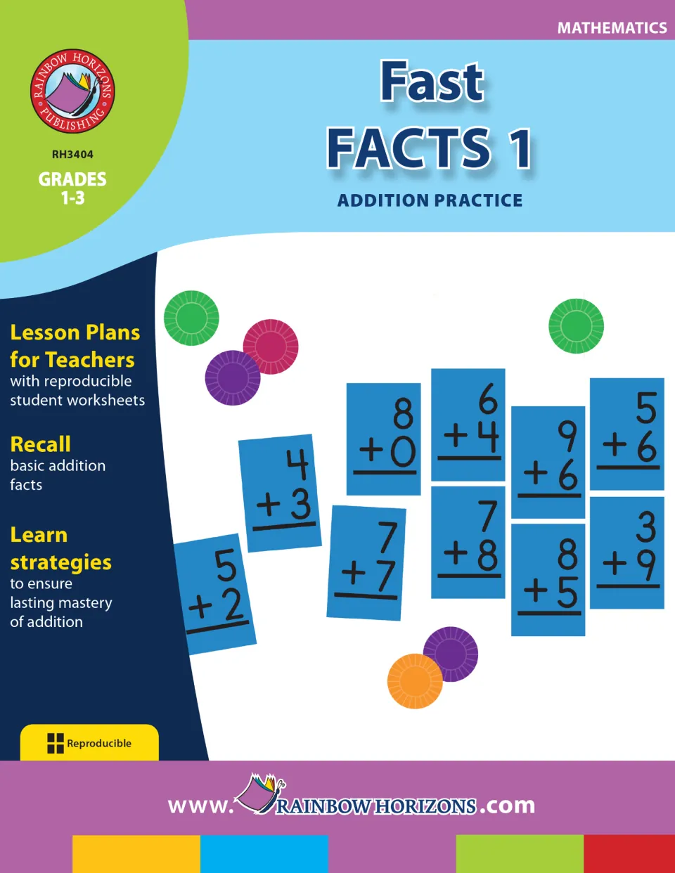 Fast Facts 1 Addition Practice cover, Grades 1-3: lesson plans with reproducible student worksheets for basic facts