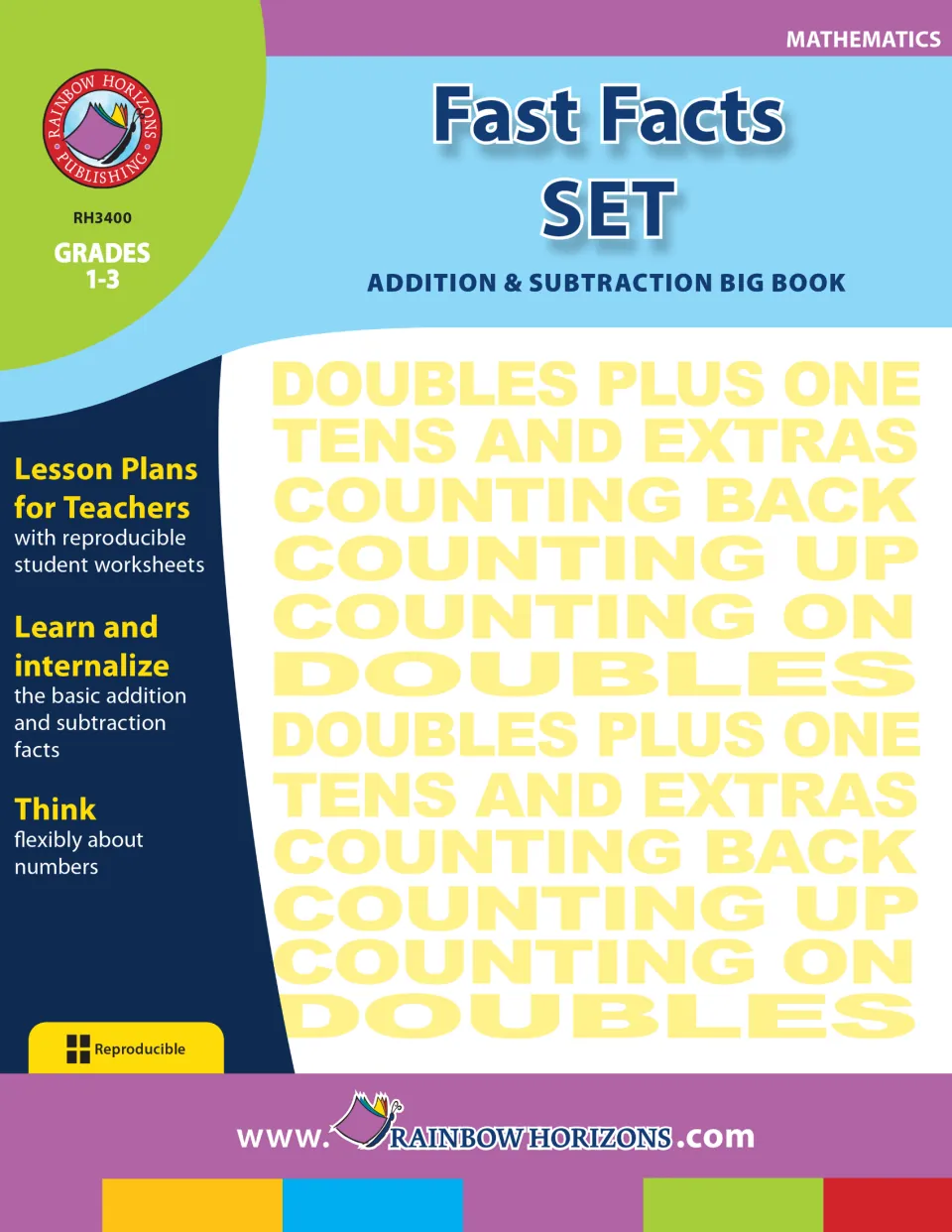 Fast Facts Set Addition & Subtraction Big Book cover: lesson plans and worksheets on doubles, counting on and back