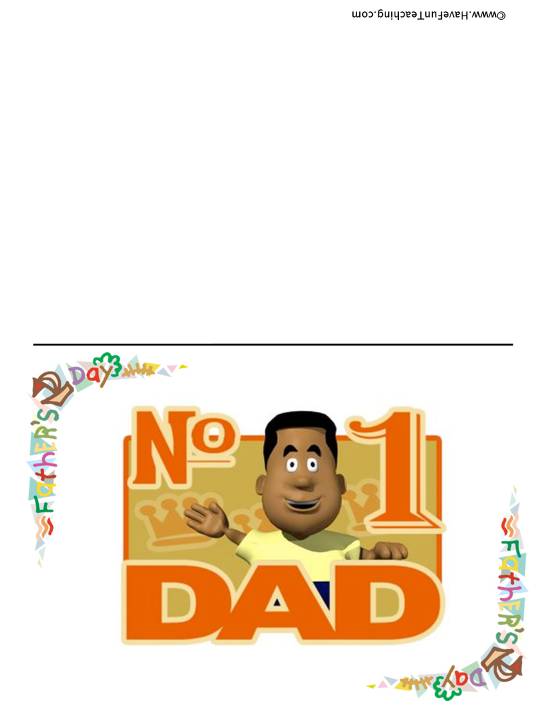 Father's Day No. 1 Dad Card teaching resource preview