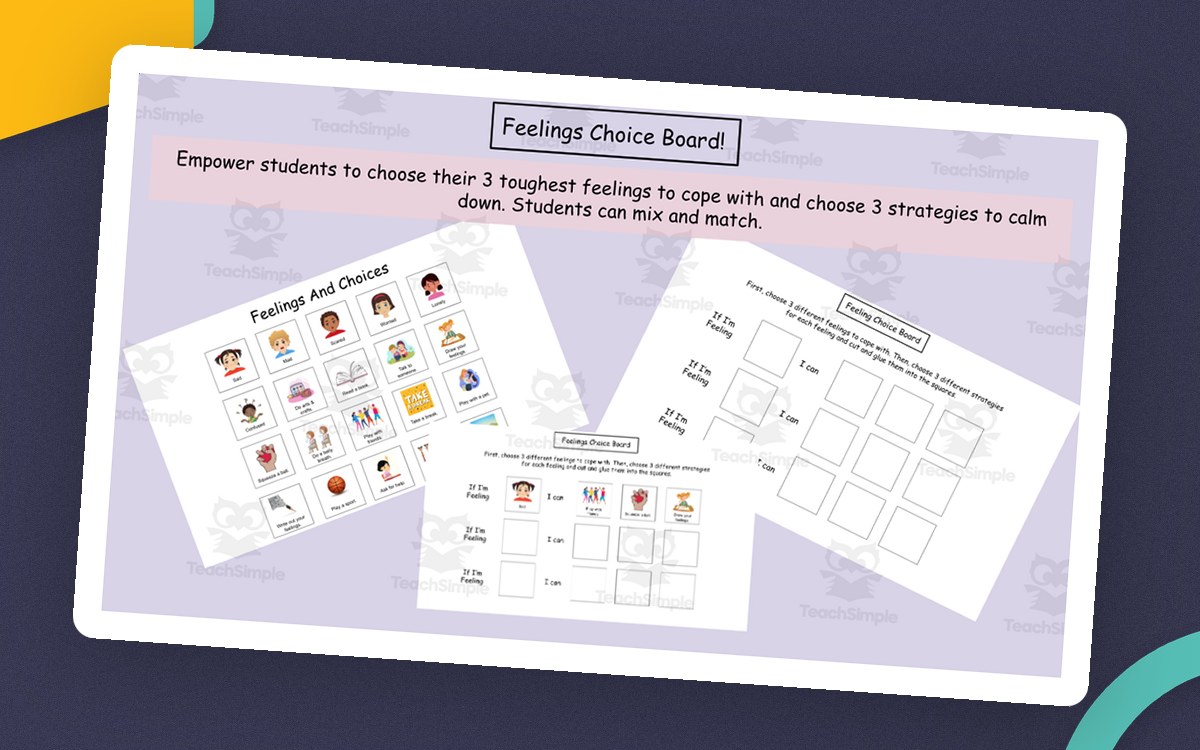 Feelings Choice Board preview