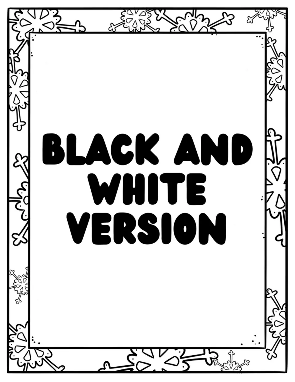 Black-and-white version divider marking the start of the ink-friendly edition of the feelings social story