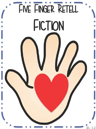 Fiction Story Retell Anchor Charts – Five Finger Set – sample page 2