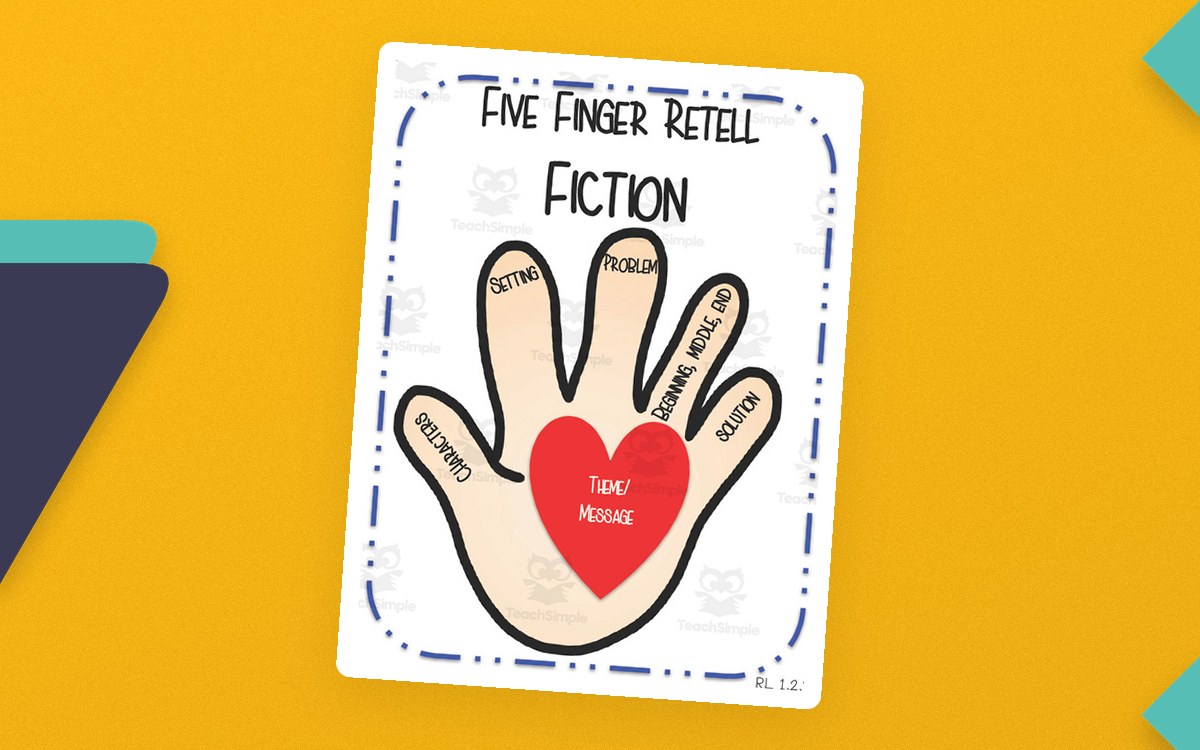 Fiction Story Retell Anchor Charts – Five Finger Set preview