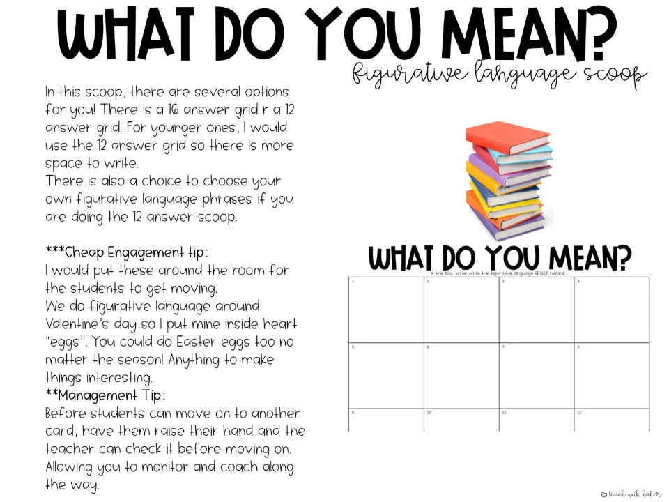 Scoop activity notes: choose a 16- or 12-answer sheet, post phrase cards around the room and check answers along the way