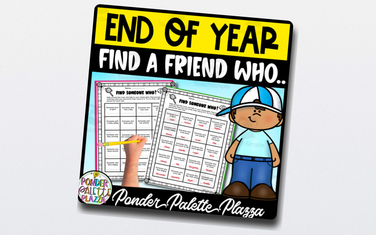 Find a Friend Who - End of Year Activities preview: Classmate-interview grid