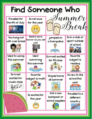 Find Someone Who- All about Summer! – cover