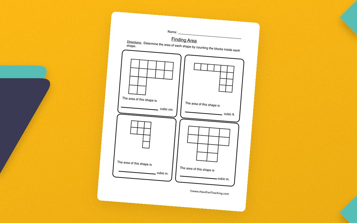 Area of Irregular Shapes – Practice Worksheet preview: Four partitioned area models