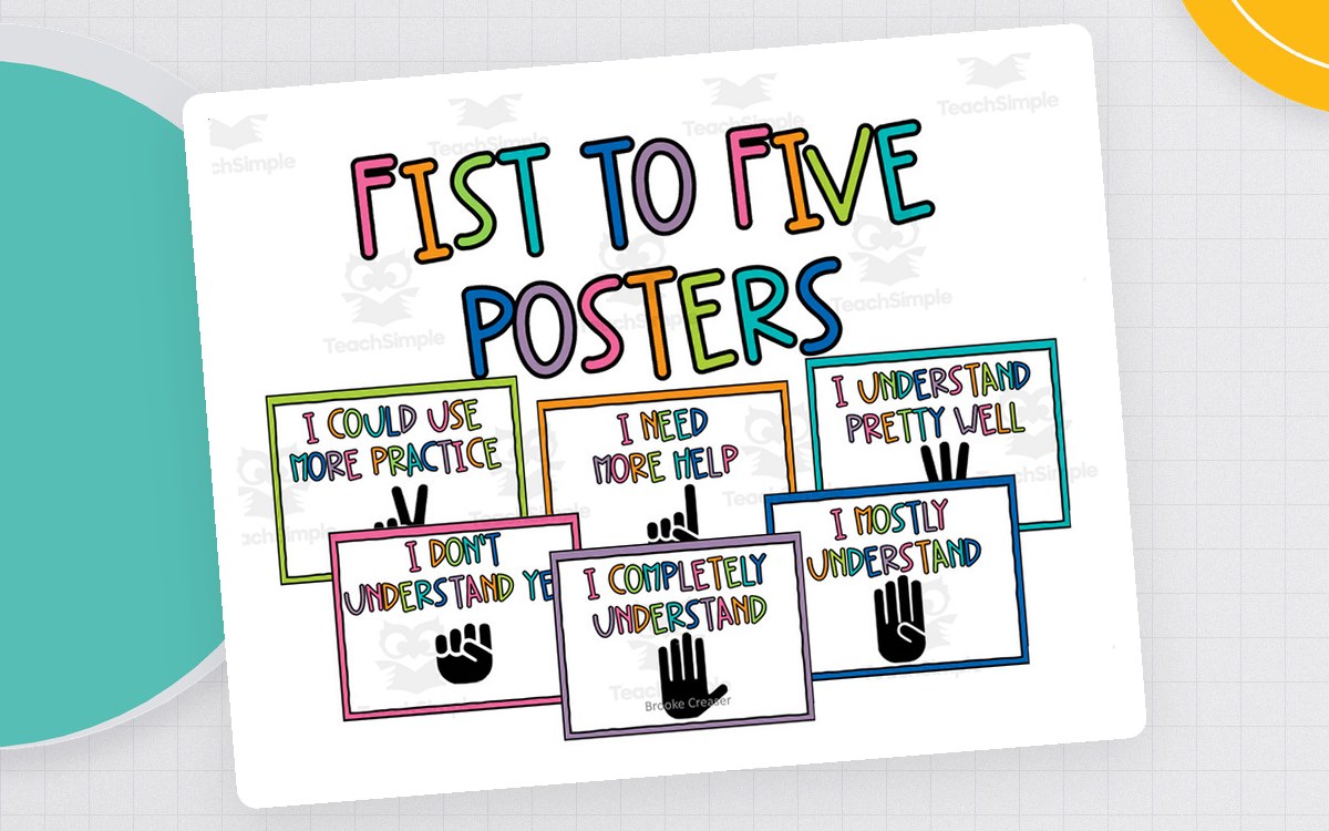 Fist to Five Posters Set 1 preview: Seven self-assessment poster pages