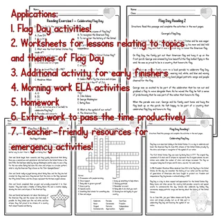 Flag Day No-Prep ELA Worksheets – sample page 3