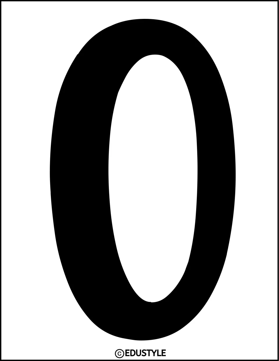 Solid black uppercase O, a cutout letter for the summer bulletin board kit's 'Float On, Friends!' title