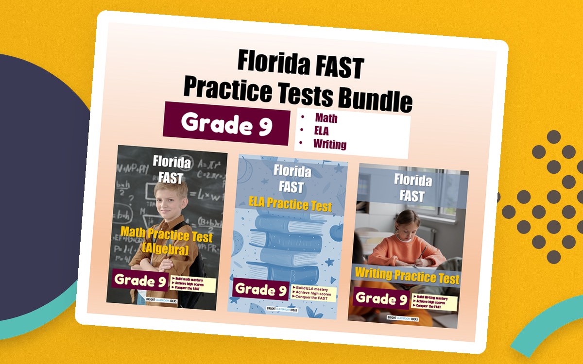 Florida (FAST) Practice Tests Bundle for Grade 9 preview