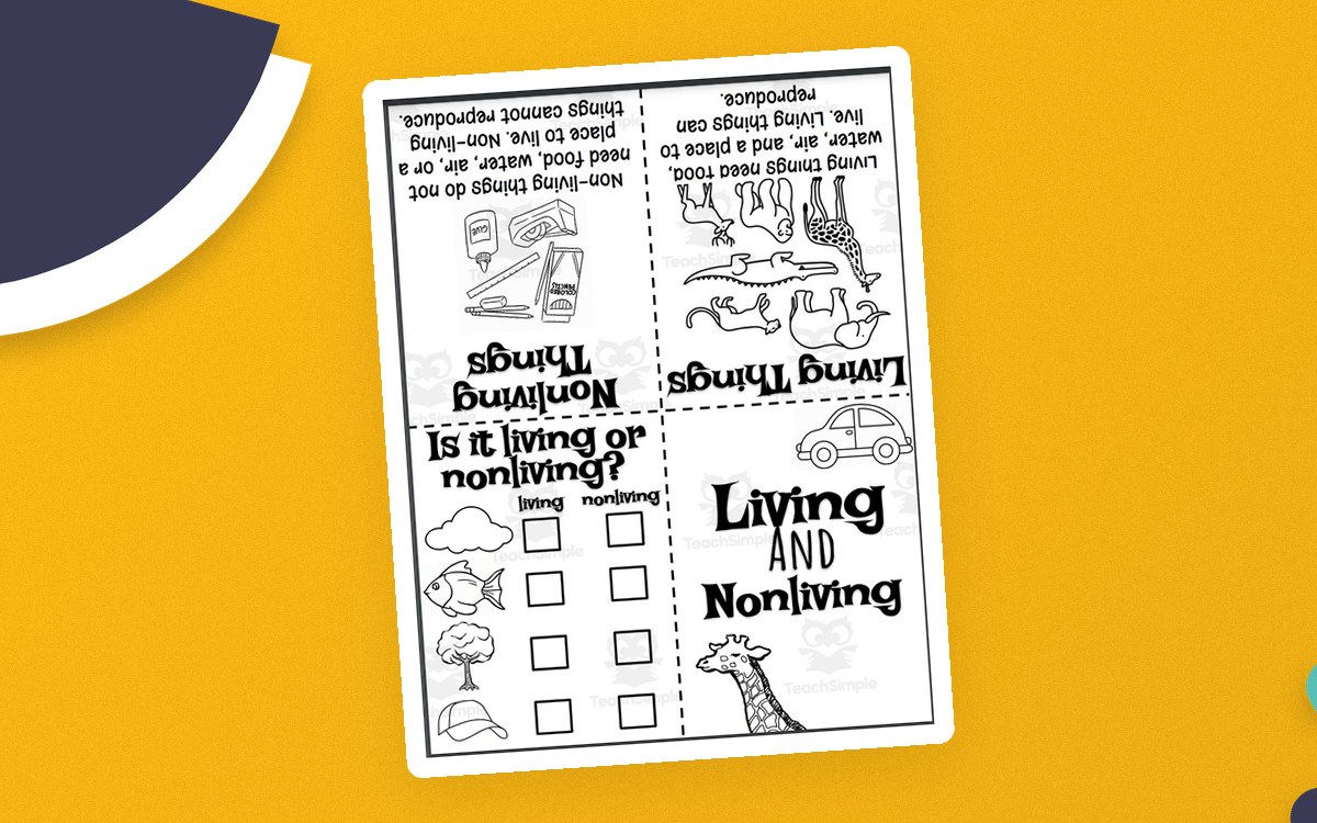 Living & Non-Living Things – Fold-and-Read Booklet preview
