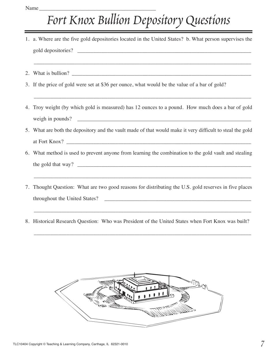 Eight depository questions, from 'What is bullion?' to who was President when Fort Knox was built