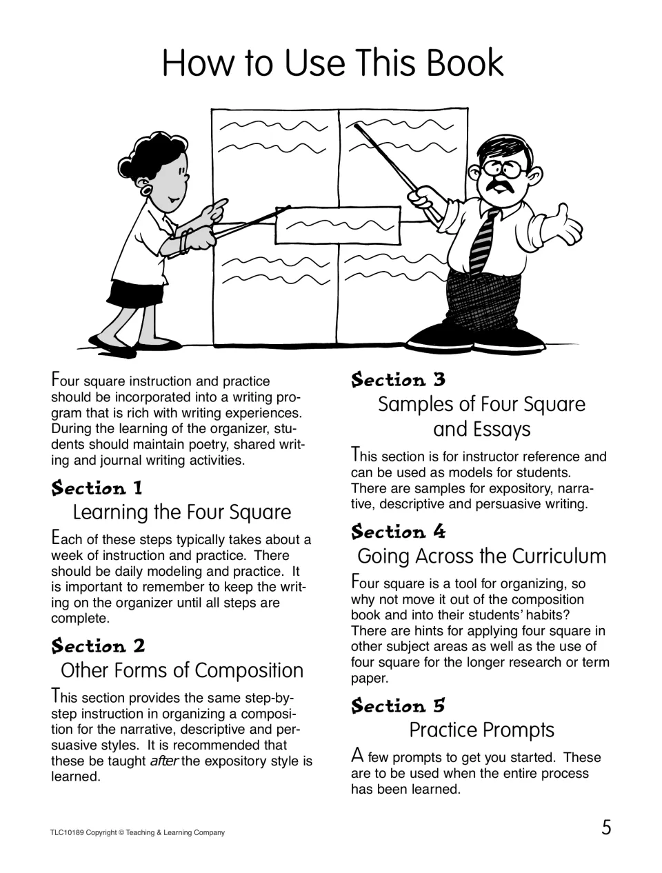 How to Use This Book: overview of five sections, noting each Section 1 step takes about a week of modeling and practice