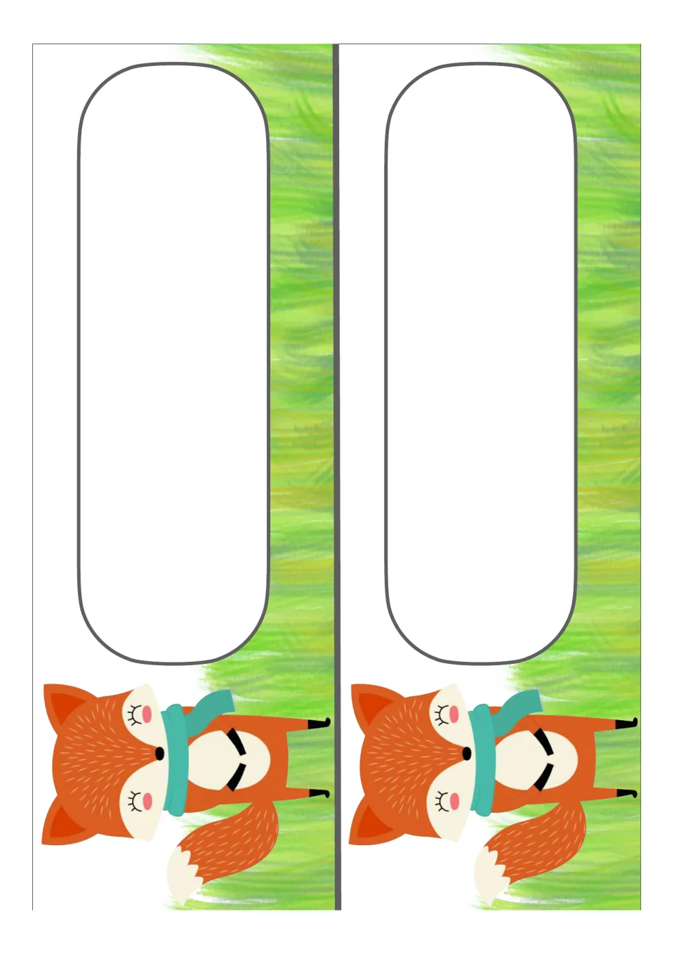 Two blank classroom label cards to fill in yourself, following the Sunday and blank card sheet in the set
