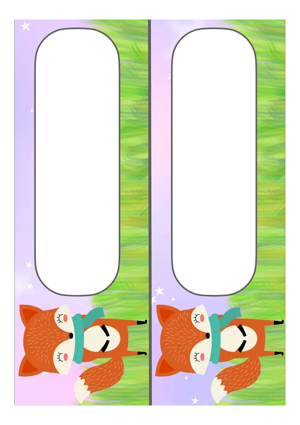 Two more blank classroom label cards to fill in yourself, on the sheet immediately before the month labels