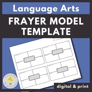 Frayer Model Templates for Vocabulary Work – cover