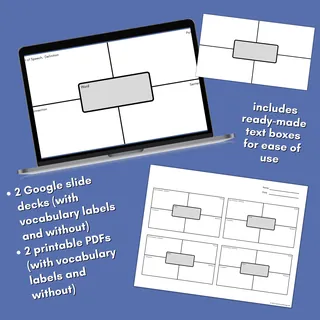 Frayer Model Templates for Vocabulary Work – preview 1