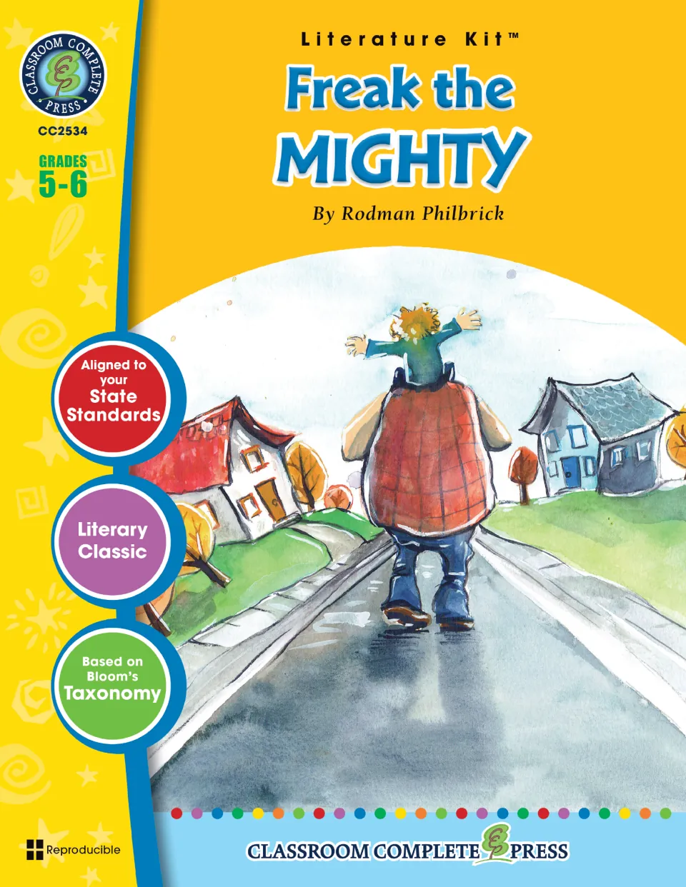 Literature kit cover identifying Rodman Philbrick as the novel's author and grades 5–6 as the audience