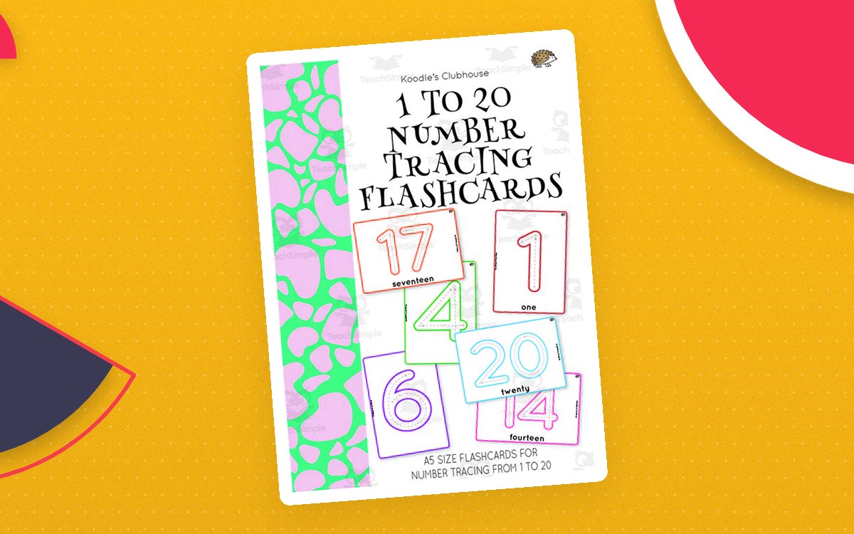 Numbers 1-20 Tracing Flashcards – Free Set cover.