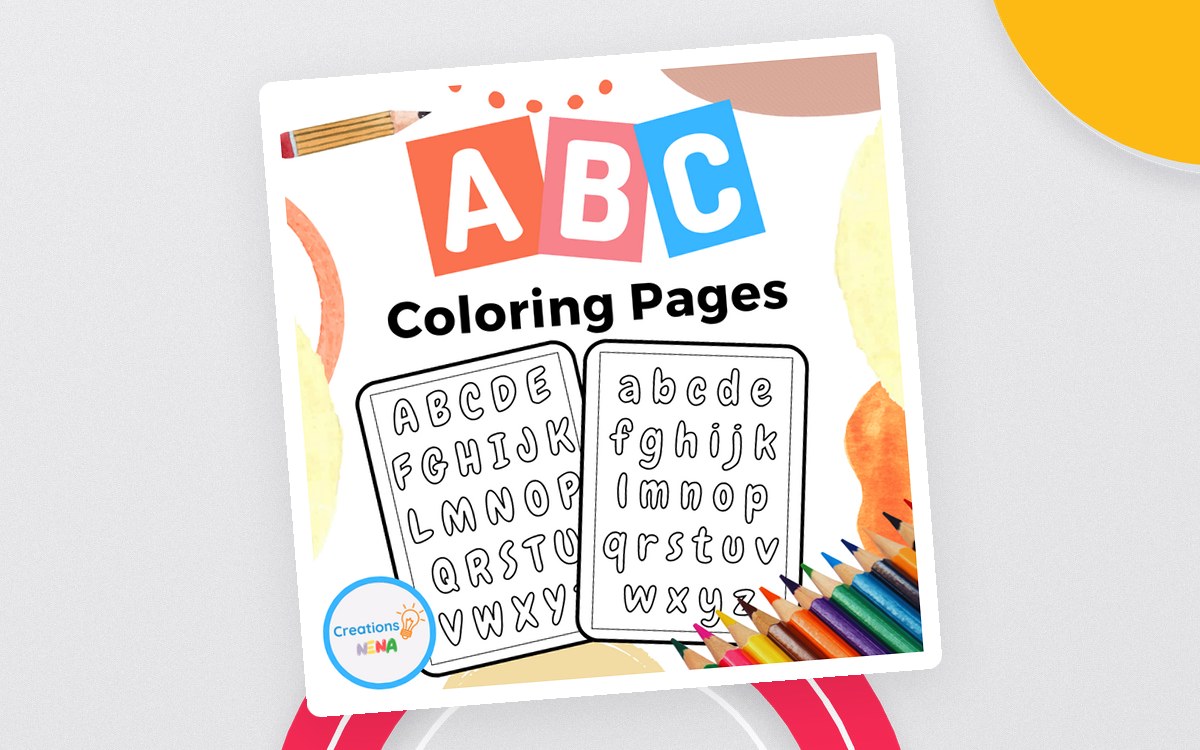 Free Alphabets Coloring Pages for Kids teaching resource preview