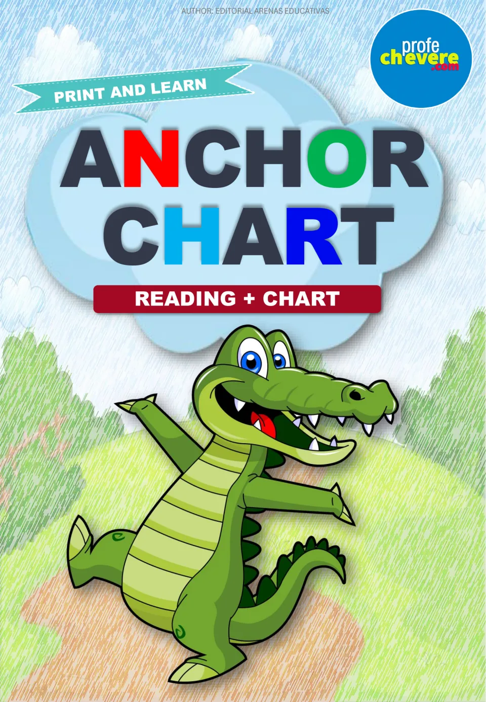 Cover of the Spanish reading and main-idea chart resource, labeled “Anchor Chart” and “Reading + Chart”