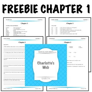 FREE: Charlotte's Web Novel Study Guide – Chapter 1 – cover