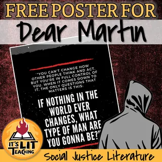 Dear Martin by Nic Stone Quote Poster – cover