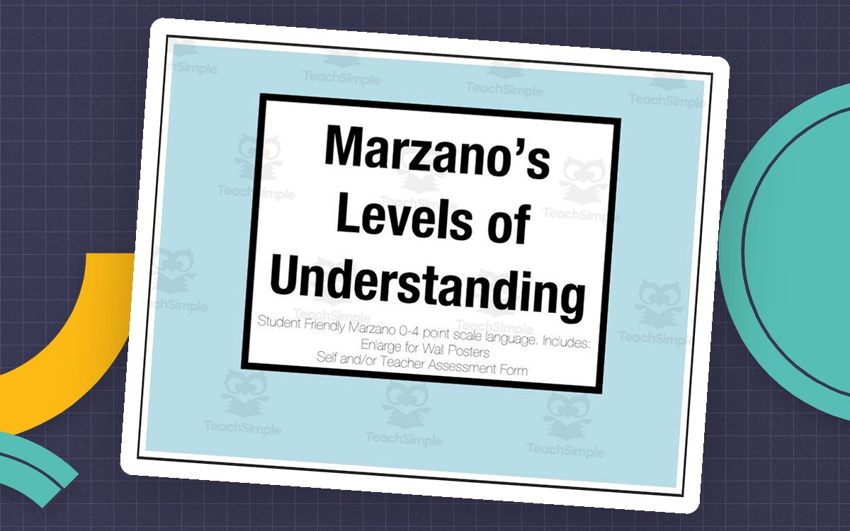 Marzano's Levels of Understanding – Poster & Rubric teaching resource preview