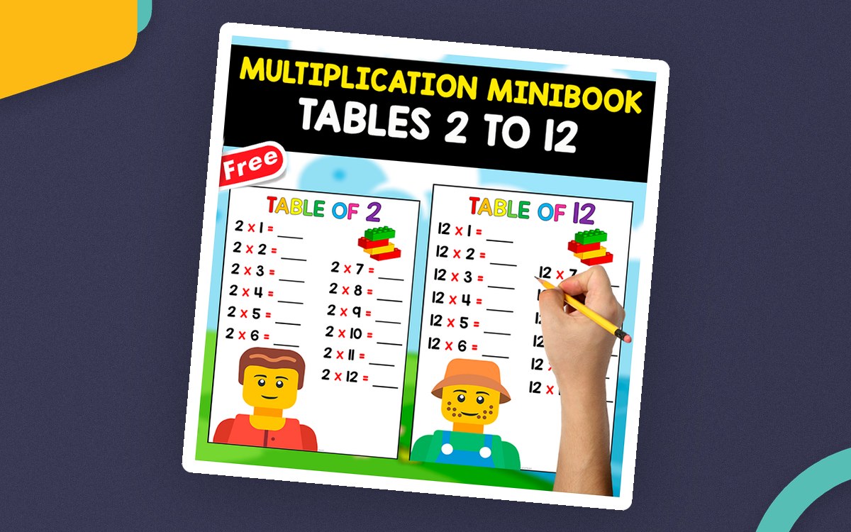 FREE MULTIPLICATION MINIBOOK | LEGO THEMED preview