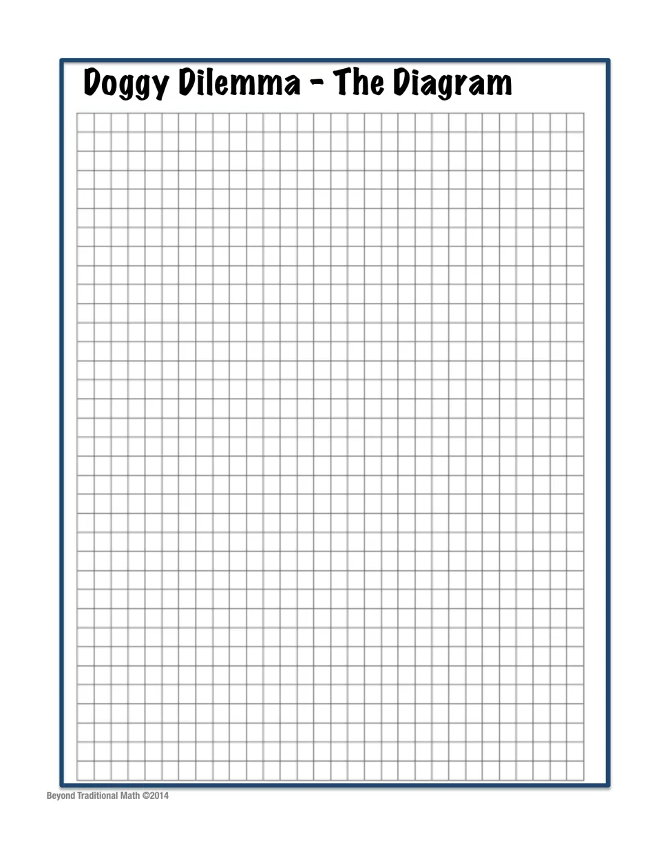 Dog-pen diagram sheet provides space for the backyard plan, including pen dimensions, area, and perimeter