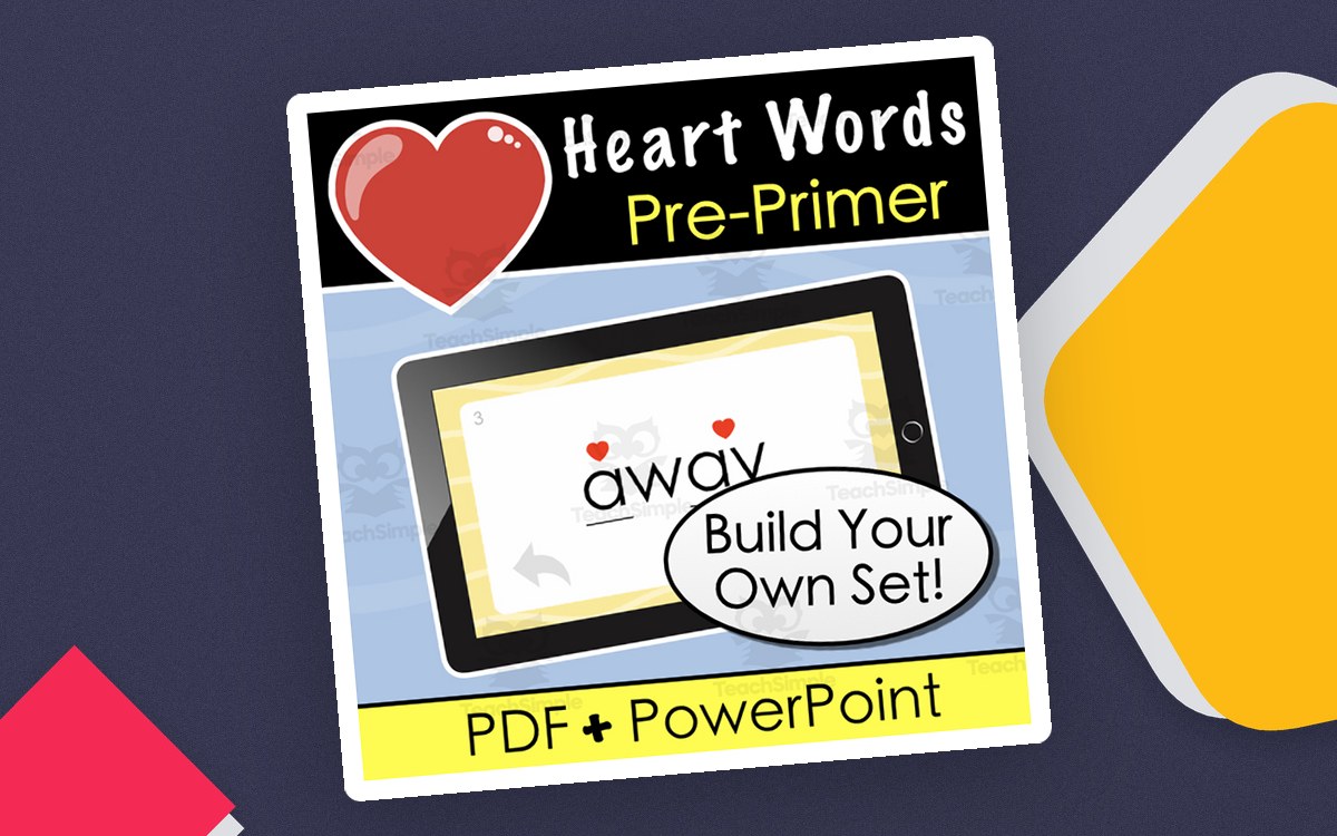 FREE Pre-Primer Heart Words - Compile Your Own Digital Flash Card Set preview
