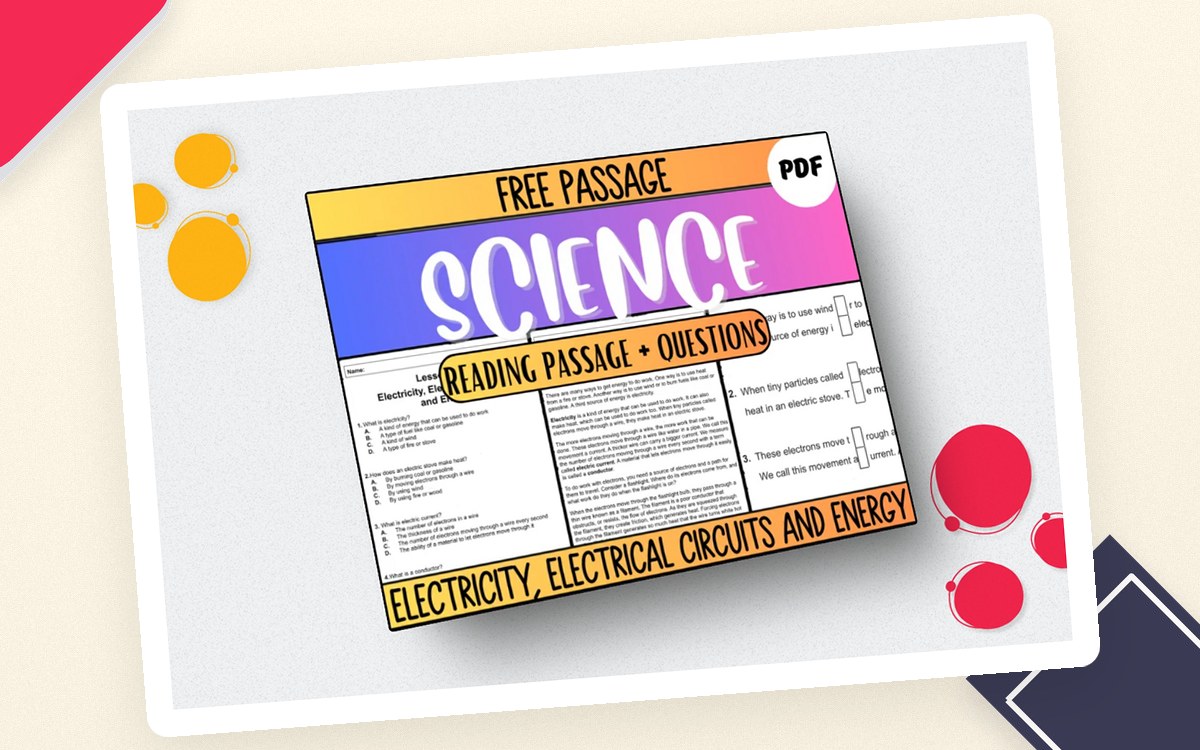 Free Reading Passage – Electricity, Circuits & Energy preview