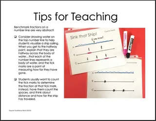 FREE Sink that Ship! Locate Benchmark Fractions on a Number Line – sample page 3