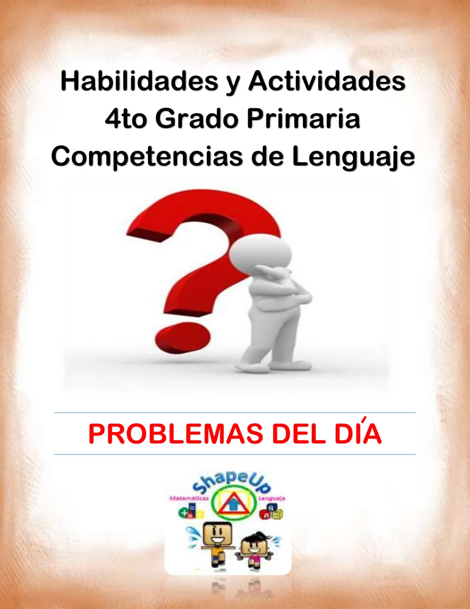 Cover: Habilidades y Actividades 4to Grado Primaria, Competencias de Lenguaje, Problemas del Día in Spanish