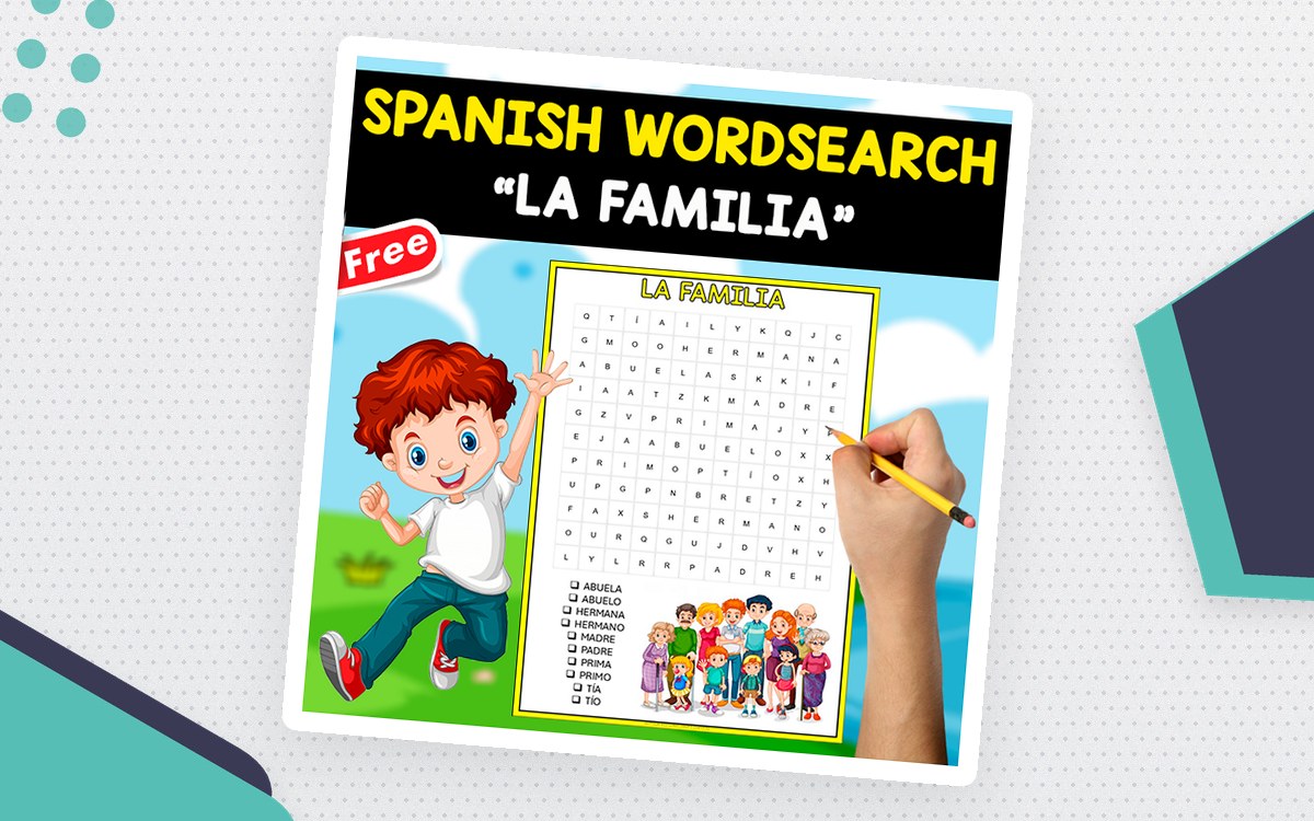 FREE SPANISH WORDSEARCH | LA FAMILIA preview