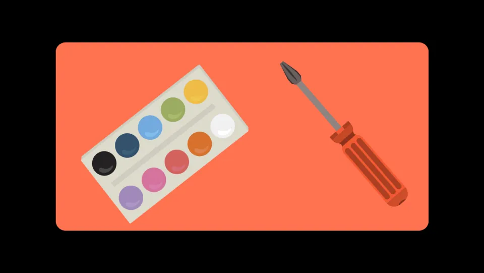 Chef tool challenge 3 of 4: a watercolor paint set and a screwdriver to consider as replacement cooking tools