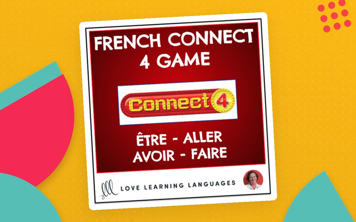 French Connect 4 – Être Aller Avoir Faire Game preview: One-page "How to Play" instructions