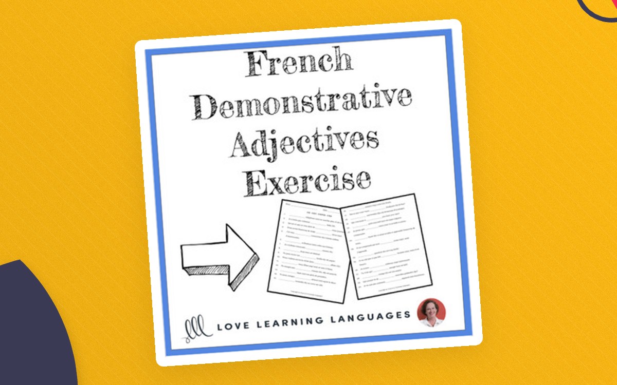French Demonstrative Adjectives – Worksheet or Quiz teaching resource preview
