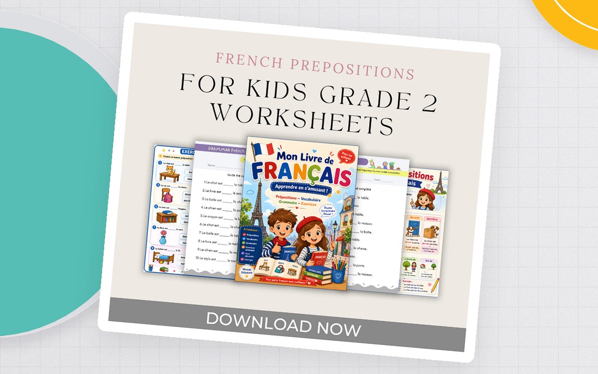 French Grammar Worksheet – Grade 2 preview
