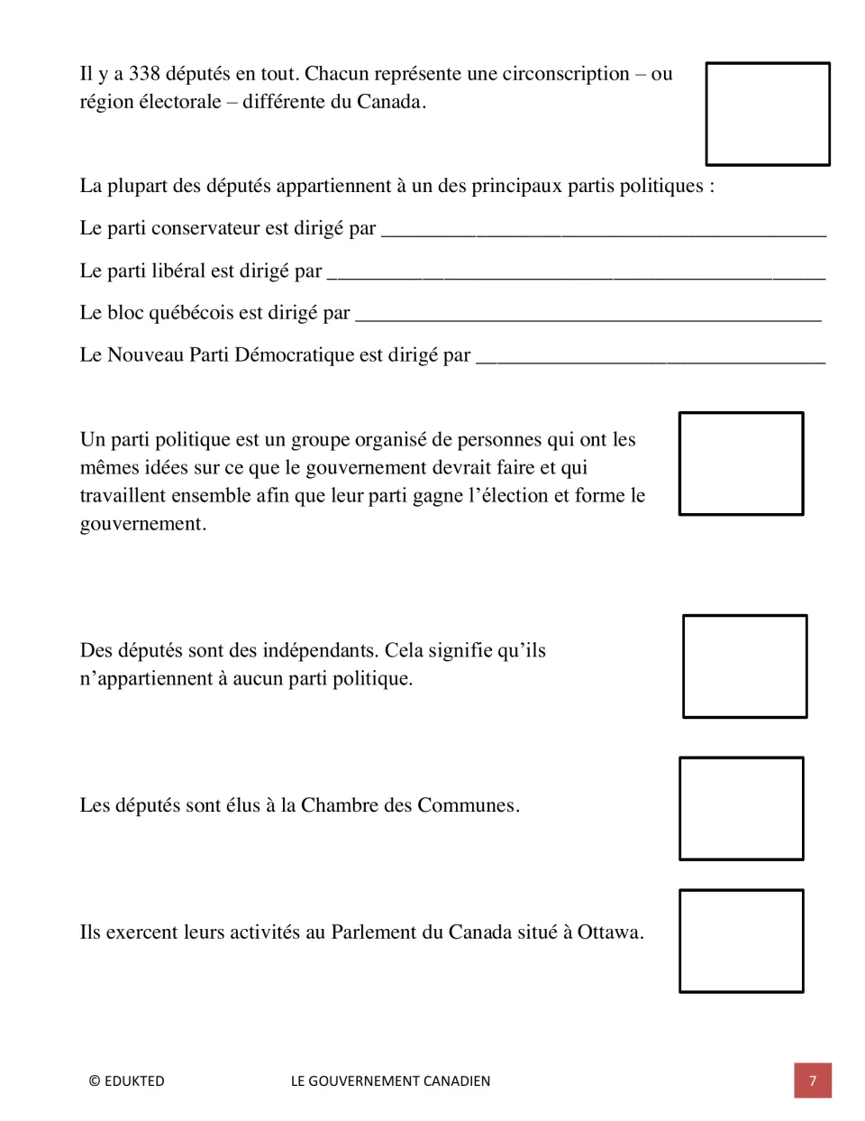 Continued introduction to illustrate states 338 MPs and covers party leaders, independents, and Parliament