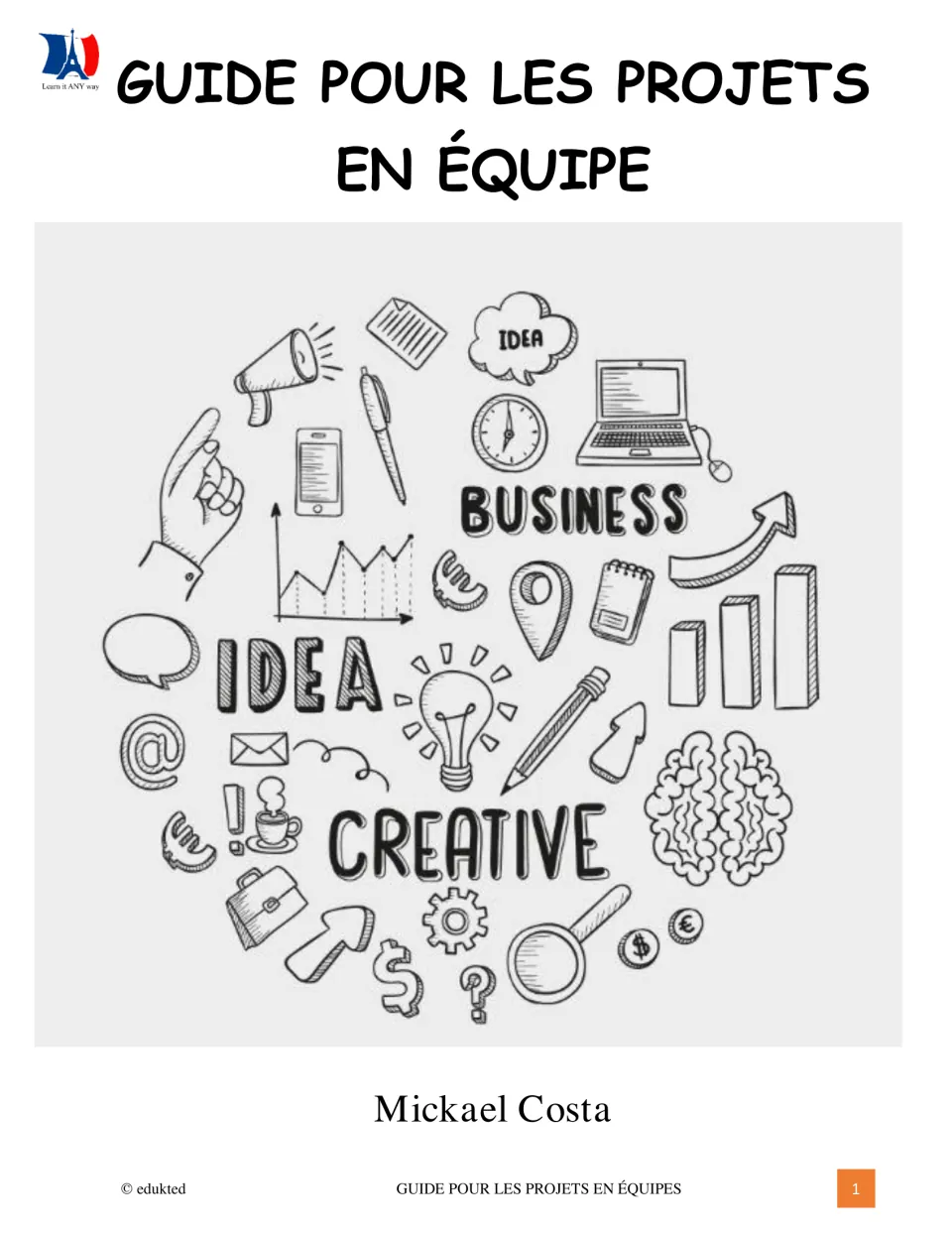Cover of Guide pour les projets en équipe (Guide for Team Projects), a French resource by Mickael Costa