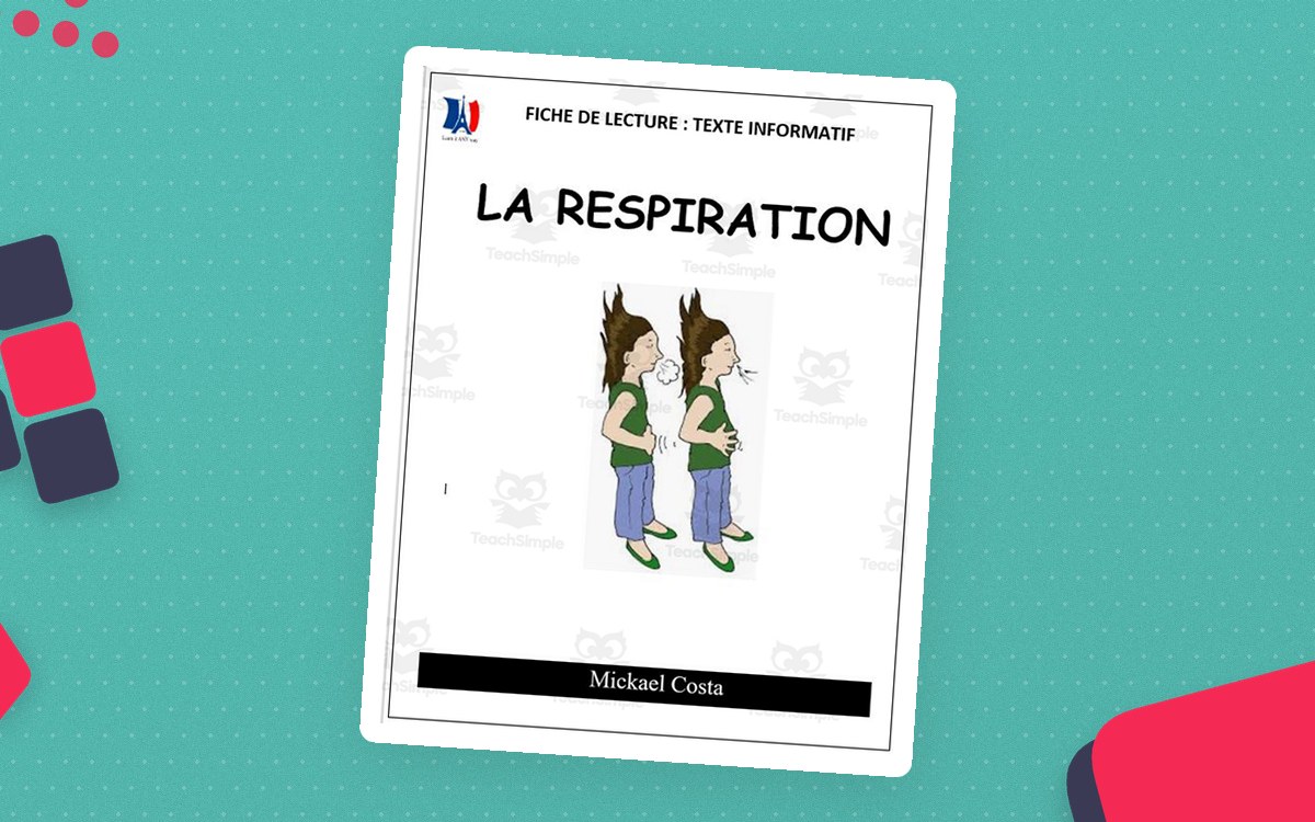 French: Reading comprehension worksheets: La respiration preview