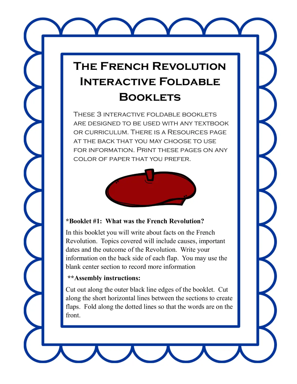 Introduction to three booklets and Booklet 1 instructions for writing about causes, dates, and outcomes