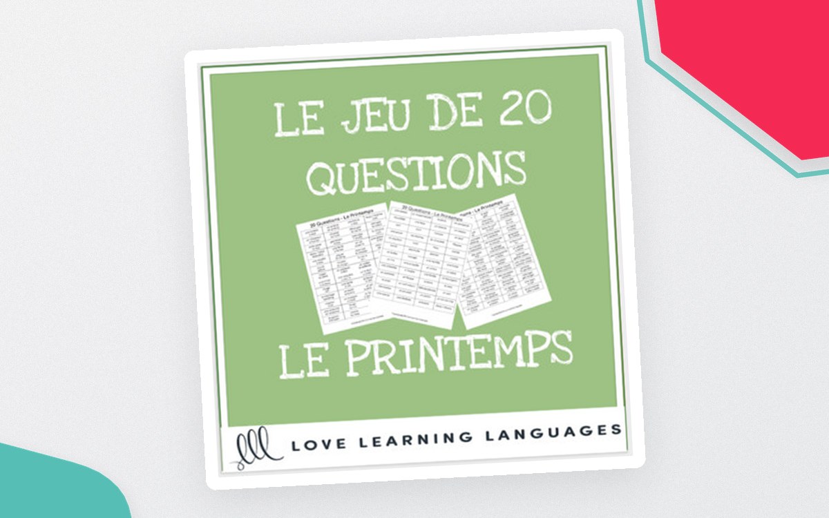 French: The Game of 20 Questions - Spring Vocabulary - No Prep Printables preview
