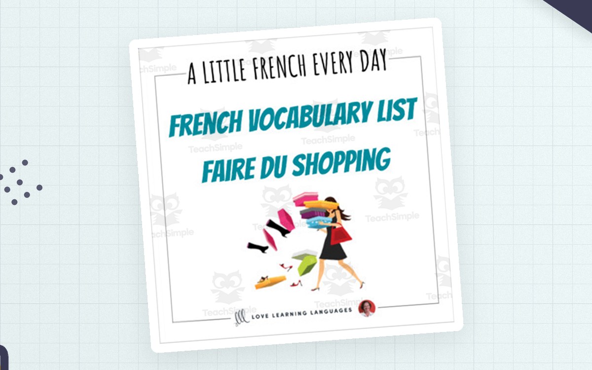 French Vocabulary List - Clothes preview: Shopping phrases and store vocabulary (page 1)