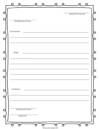 Friendly Letter Writing Template – Print and Practice – cover