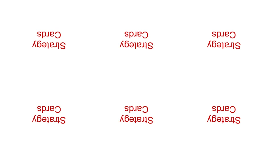 Six red 'Strategy Cards' labels form the backs for the first sheet of friendship responses in the game