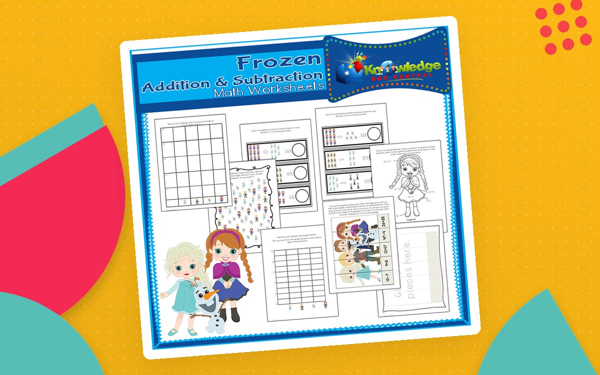 Frozen Math Worksheets - EBOOK teaching resource preview