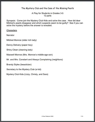 Fun Mystery Theater: The Mystery Club & The Case of the Missing Pearls – sample page 2